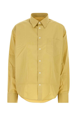 Acid green poplin shirt AMI (USH766CO0063)