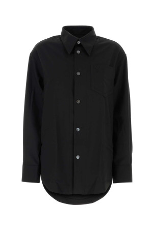Black wool oversize shirt AMI (USH808WV0194)