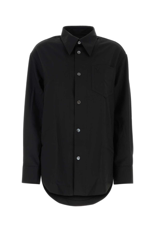 Black wool oversize shirt AMI (USH808WV0194)