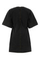 Black stretch cotton mini dress GANNI (W0793)