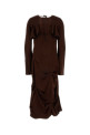 Chocolate satin dress GANNI (W0805)