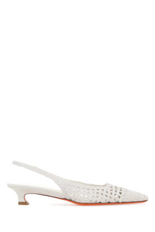 Белые кожаные туфли SANTONI (WDTI72261HA2SARX)