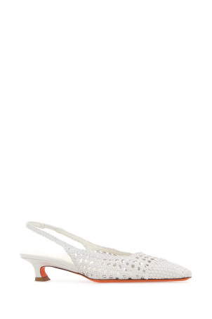 Белые кожаные туфли SANTONI (WDTI72261HA2SARX)