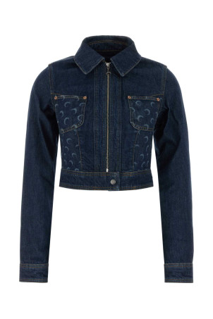 Dark blue denim jacket MARINE SERRE (WJA076ARDEN0002)