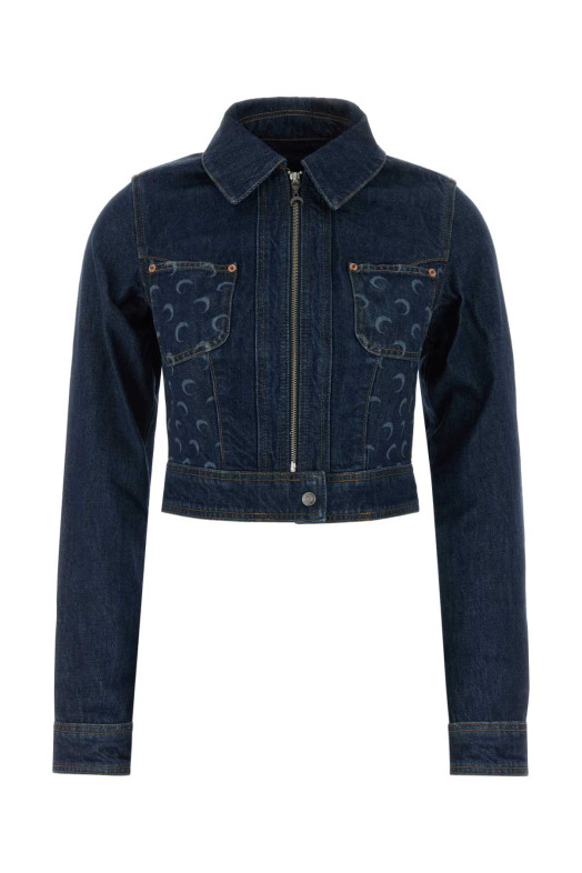 Dark blue denim jacket MARINE SERRE (WJA076ARDEN0002)