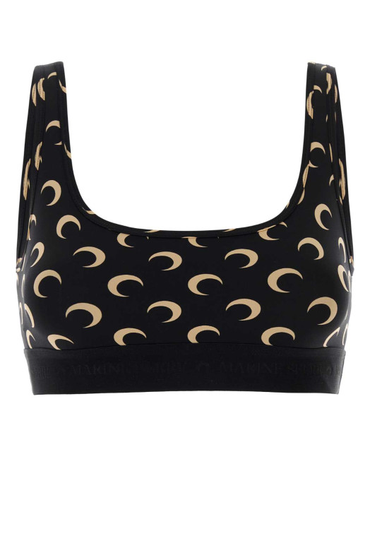 Printed stretch jersey bra MARINE SERRE (WUW055BCJER0001)