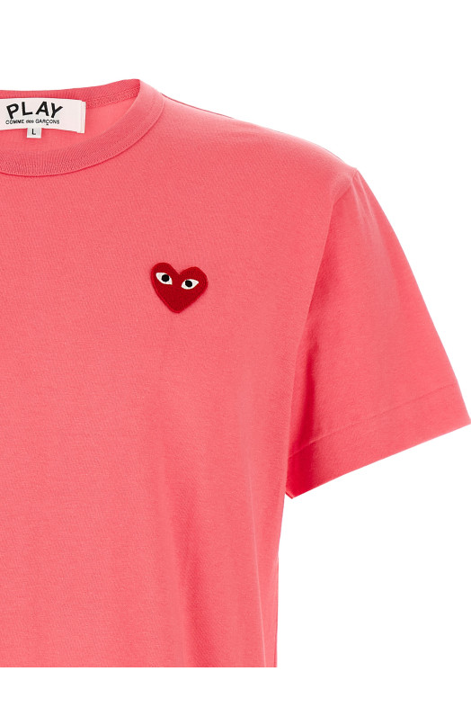 Logo patch t-shirt Pink