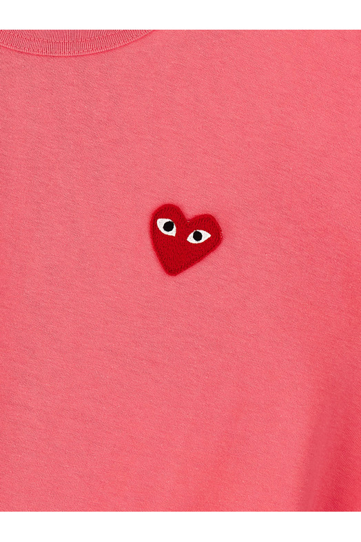 Logo patch t-shirt Pink