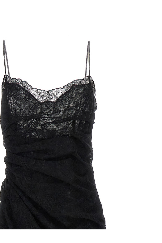Majolica lace dress Black