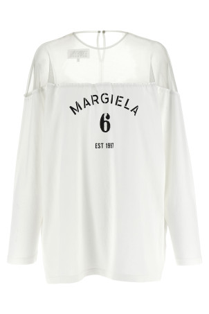 Tulle insert t-shirt White