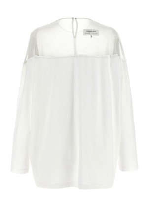 Tulle insert t-shirt White
