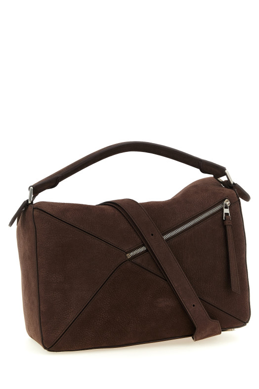 'Puzzle Edge' large shoulder bag Brown