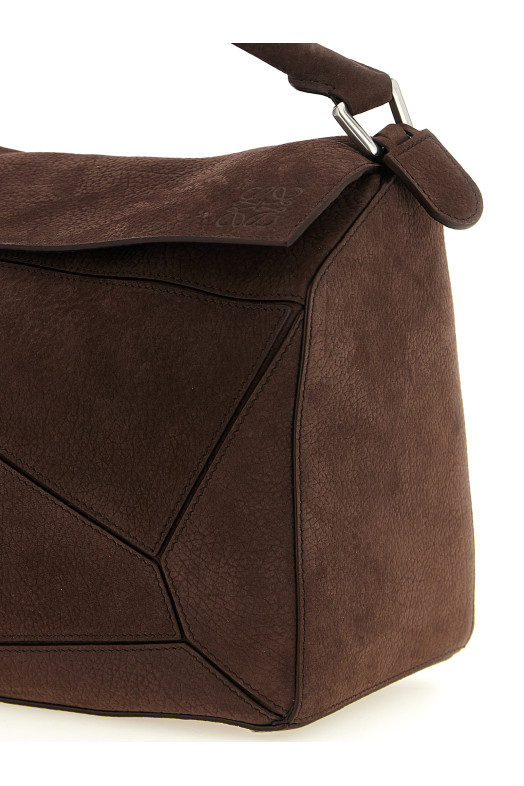 'Puzzle Edge' large shoulder bag Brown