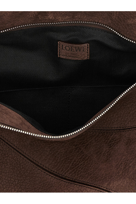 'Puzzle Edge' large shoulder bag Brown