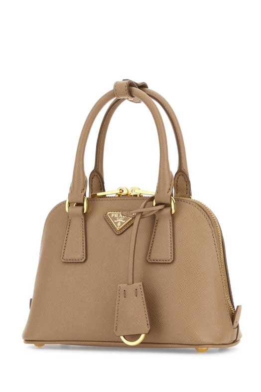 Бежевая кожаная сумочка PRADA (1BA851VEOONZV)