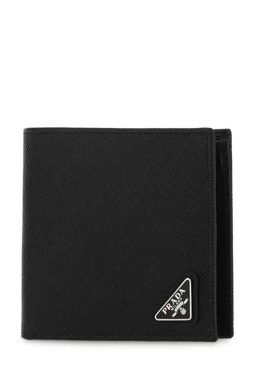 Чорний шкіряний гаманець PRADA (2MO738QHH)