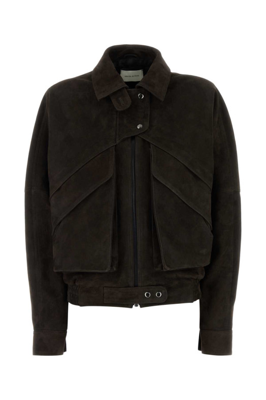 Темно-коричневая замшевая куртка Brown MAGDA BUTRYM (510525)