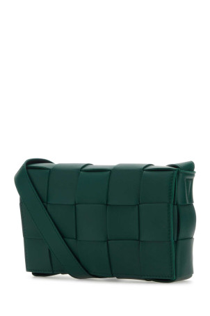 Bottle green nappa leather Cassette crossbody bag BOTTEGA VENETA (578004VMAY1)