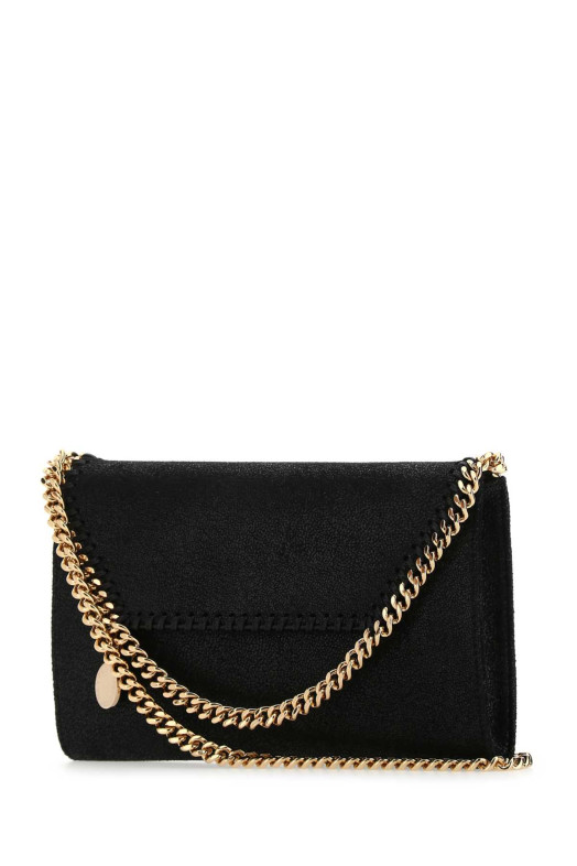 Black shaggy deer mini Falabella clutch Black STELLA McCARTNEY (581238W9355)