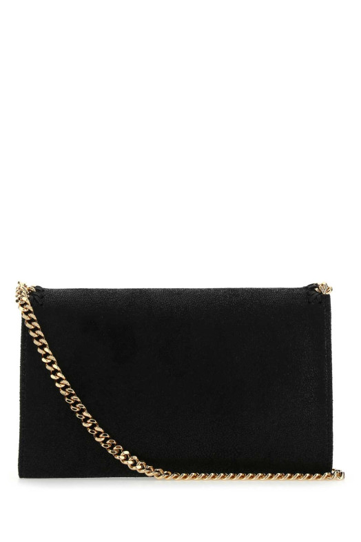Black shaggy deer mini Falabella clutch Black STELLA McCARTNEY (581238W9355)