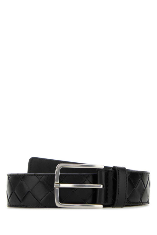 Black leather belt BOTTEGA VENETA (609182V3IM1)