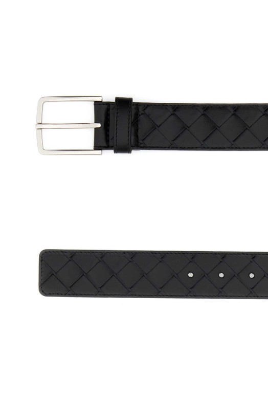 Black leather belt BOTTEGA VENETA (609182V3IM1)