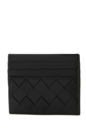 Black leather card holder BOTTEGA VENETA (743209VCPQ3)