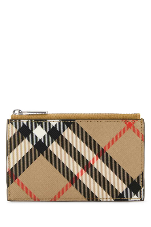 Printed canvas Check card holder BURBERRY (8091900)