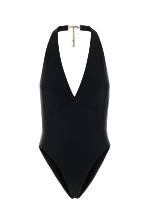 Black stretch nylon swimsuit Black SAINT LAURENT (859623Y37WN)