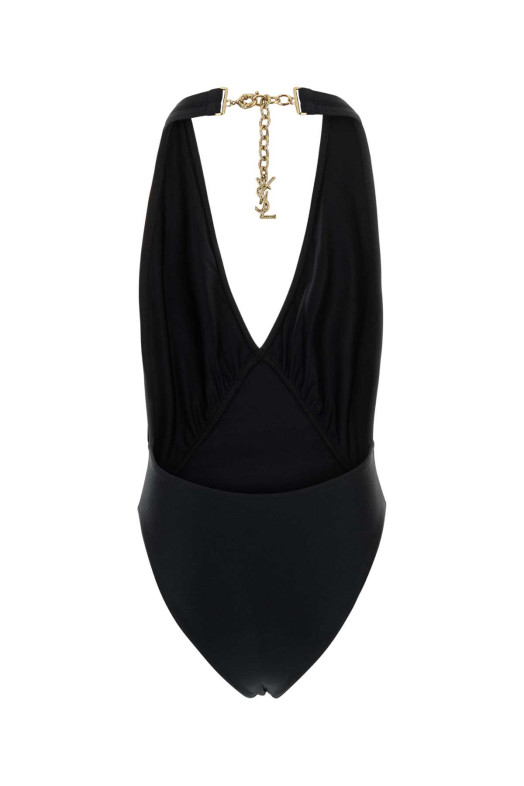 Black stretch nylon swimsuit Black SAINT LAURENT (859623Y37WN)