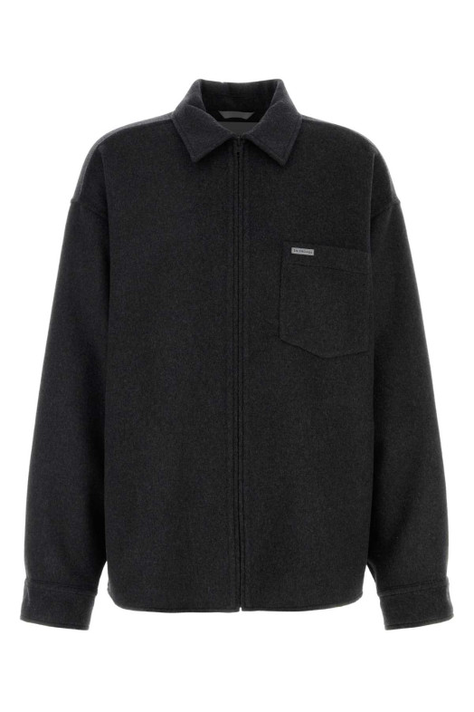 Куртка з суміші вовни та вугільно-чорного кольору BALENCIAGA (866533TUU01)
