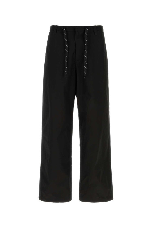 Чорні бавовняні штани з широкими штанинами, чорні, BALENCIAGA (871309TKP07)