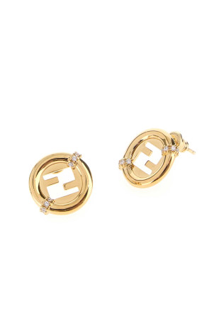 Gold metal EverRound Fendi earrings FENDI (8AL324ATEP)