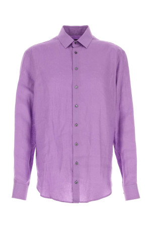 Lilac linen shirt GIORGIO ARMANI (8WGCCZ98TZC62)
