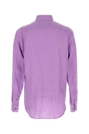 Lilac linen shirt GIORGIO ARMANI (8WGCCZ98TZC62)
