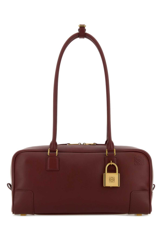 Шкіряна сумка через плече Amazona 31 кольору «Бургундський» від LOEWE (A039N31X01)