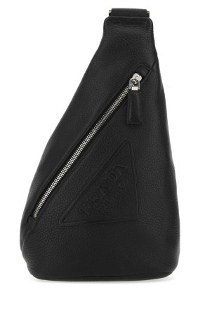 Black leather backpack Black PRADA (2VZ098VOLO2BBE)