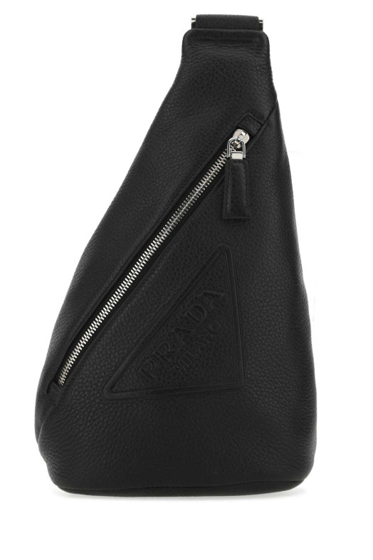 Black leather backpack Black PRADA (2VZ098VOLO2BBE)