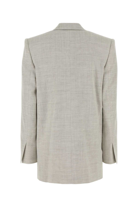 Блейзер из эластичной шерстяной смеси светло-серого цвета «Меланж», многоцветный, PHILOSOPHY DI LORENZO SERAFINI (A05030726)