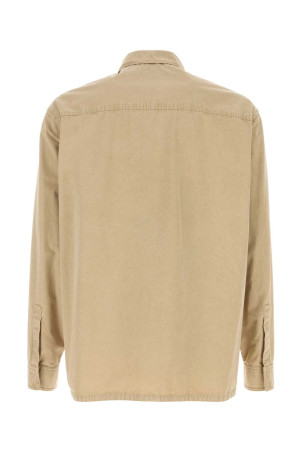 Sand cotton blend shirt Brown SALVATORE FERRAGAMO (145647793198)