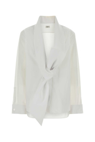 White poplin blouse SAINT LAURENT (870726Y1H48)