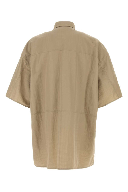 Рубашка оверсайз из технической ткани цвета капучино BALENCIAGA (871285TUO04)