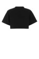 Чорна футболка з бавовняної суміші, BALENCIAGA (871735TUVA2)