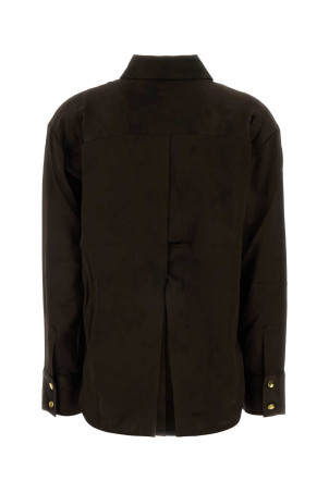 Brown satin shirt GANNI (A1040264)