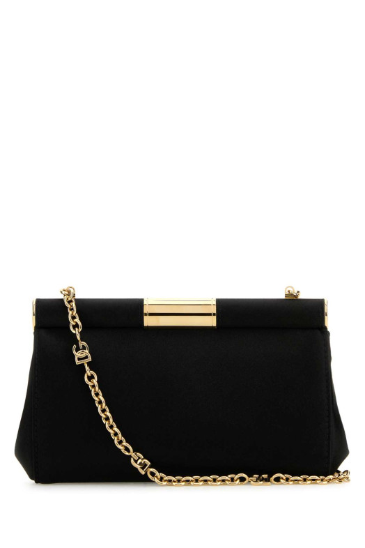 Черный атласный клатч DOLCE & GABBANA (BB7635A7630) DOLCE & GABBANA