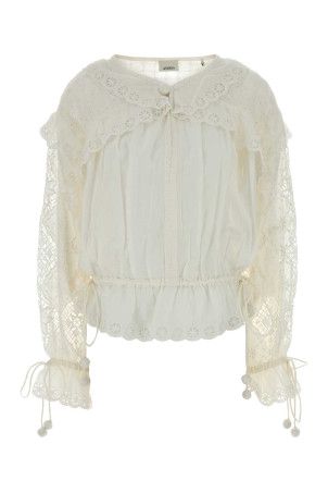White cotton blend Nowana blouse ISABEL MARANT (HT0886FAD2J17I)
