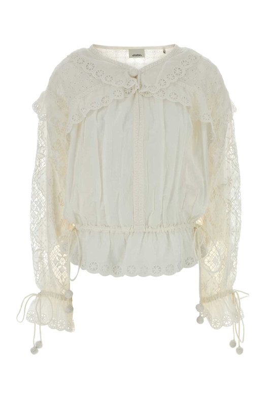 White cotton blend Nowana blouse ISABEL MARANT (HT0886FAD2J17I)