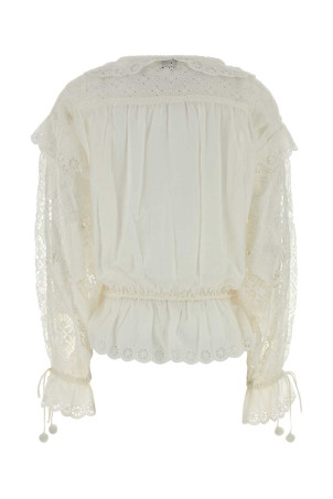 White cotton blend Nowana blouse ISABEL MARANT (HT0886FAD2J17I)