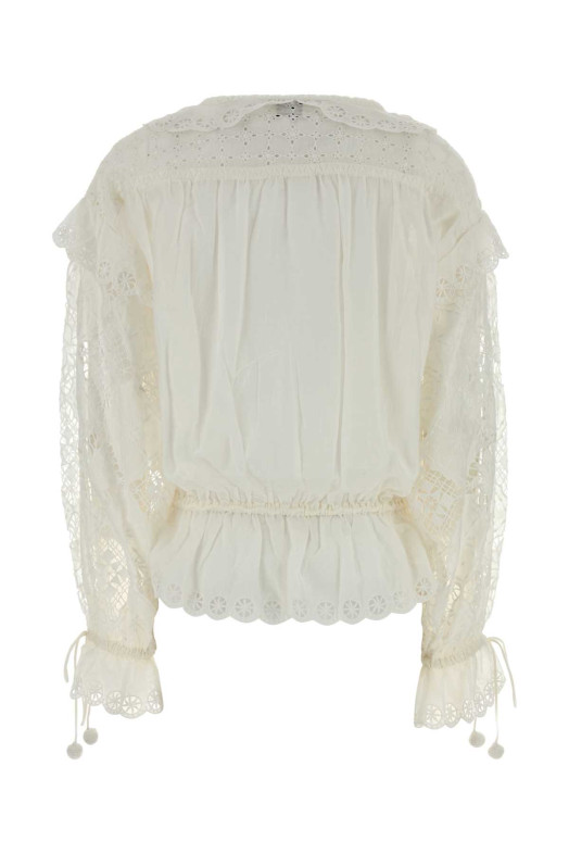 White cotton blend Nowana blouse ISABEL MARANT (HT0886FAD2J17I)