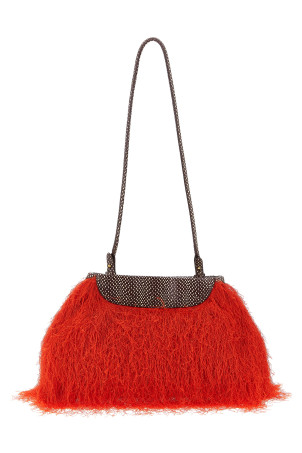 Fringed clutch Red